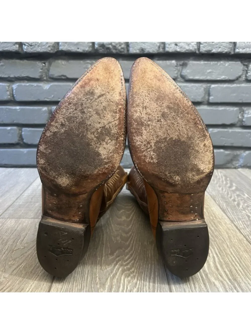 Tony Lama Vintage Gold Label Wingtip Western Cowboy Boots Mens 13 D
